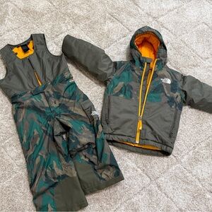 Kids 3T the north face Jacket and Snow Bib Set